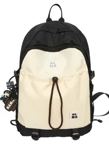 Zaino con coulisse a blocchi di colore stile coreano borsa casual giornaliera
