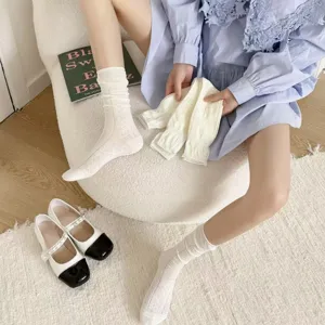 Calzini estivi da donna in pizzo a rete tubolari dolci fiocco graziosi calzini in cotone.
