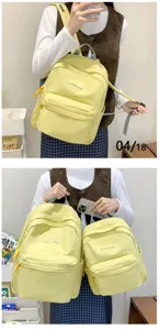 Lässiger Studenten-Rucksack mit großem Fassungsvermögen und stilvollem Buchstaben-Print.