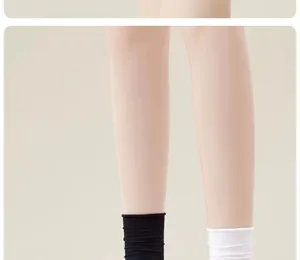 Breathable summer thin velvet mid-tube slouchy socks for women soft everyday casual wear