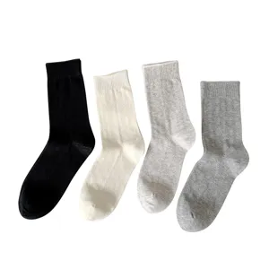 Women hollow clover mid-tube socks breathable cotton mesh slouch socks spring summer