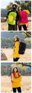 Outdoor Nylon Wanderrucksack Detail, grosse Kapazitaet Mehrfachtaschen Reise Taktische Tasche.