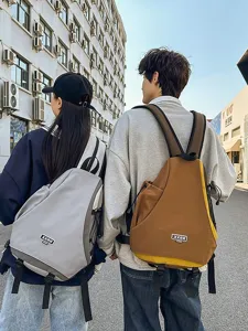 Zaino Nylon Moto Streetwear Borsa a Tracolla Multifunzionale Unisex Casual Da Viaggio Con Fibbia Patch Messenger Bag