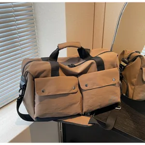 Große Reise-Duffeltasche für Herren, Freizeitsport Fitness Umhängetasche mit praktischen Taschen.