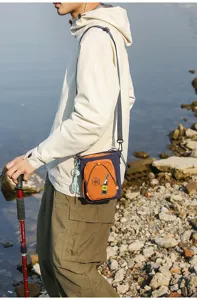 Bolso cruzado informal para teléfono ligera bolsa de hombro para viajes y senderismo