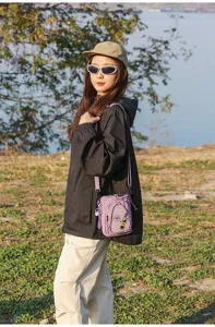 Bolso bandolera informal colorido unisex para teléfono móvil al aire libre para uso diario