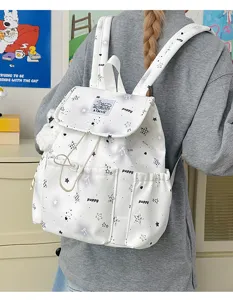 Japanischer Harajuku Stil süßer Stern Print großer Kapazität Rucksack für Mädchen Freizeit