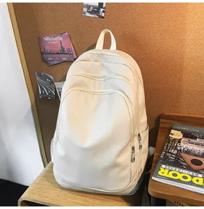 Sac à dos homme en cuir PU durable, grand sac de transport pour navette avec plusieurs poches.