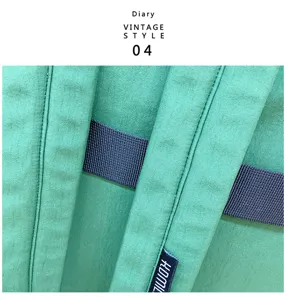 Grüner Canvas Rucksack Detail große Kapazität Schultasche lässiger minimalistischer Stil