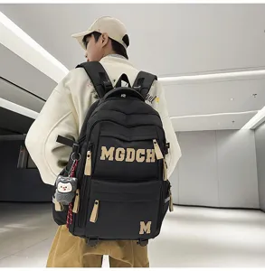Fashion college style large capacity student backpack for school daily use and travel storage.