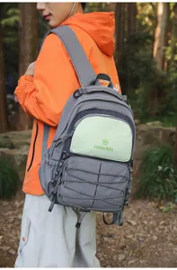 Large capacity color-blocking backpack, ideal for outdoor travel, school and cycling.