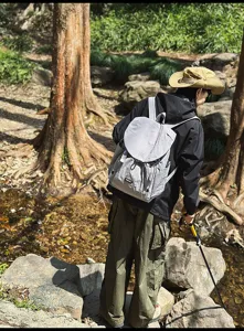 Grand sac a dos de voyage en plein air leger sport loisir gris randonnee sac ecole sac