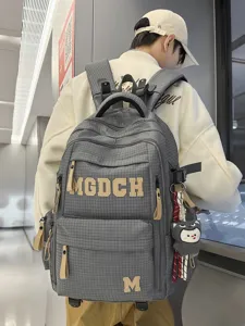 New fashion college style letter large capacity student backpack for school and daily use main view