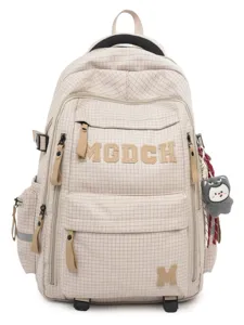Large capacity student school bag casual letter design wheeled backpack for school teens