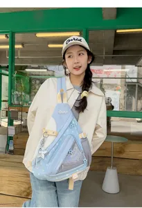 Donne Blocco di Colore Zaino Multifunzionale Ita Borsa Carino Casual Zainetto per Ragazze