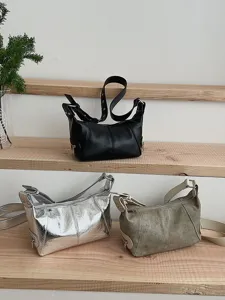 Trendy women's leather shoulder bag hobo purse casual underarm bag multiple colors