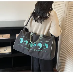 Grote capaciteit canvas reistas casual fitness schoudertas voor vrouwen dagelijks