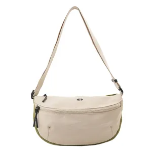 Casual nylon crescent crossbody bag, stylish daily shoulder chest bag for women and girls.