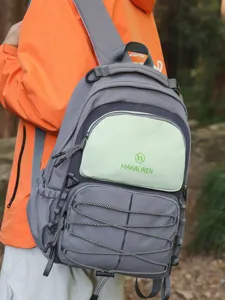 Fashion Color Block Backpack for Students Large Capacity School Bag for Travel Hiking Cycling Men Women Outdoor Backpack