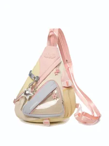 Bellissimo zaino monospalla carino giapponese multifunzionale colorblock casual