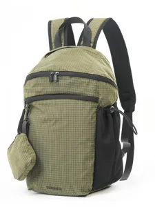 Sac a dos carreaux vert style japonais grande capacite voyage quotidien ecole pour femme