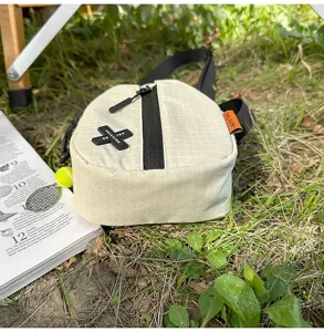 Mini grid crossbody bag outdoor casual commuter chest bag unisex fashion shoulder bag