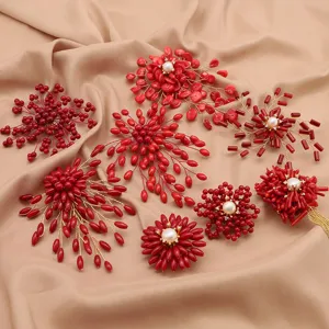 Vintage Gold Plated Alloy Freshwater Pearl Flower Brooch Elegant Tassel Round Corsage Fashion Dress Jewelry Ornament For Women