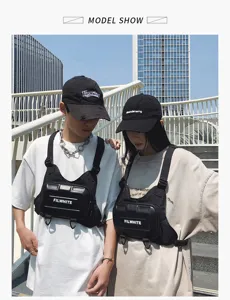 Streetwear taktische Brusttasche funktionale Outdoor Hip Hop Harness Tasche utility vest