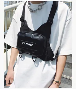 Taktische Brusttasche für Herren Outdoor Sport Wandern Utility Weste Tasche Streetwear Bag.