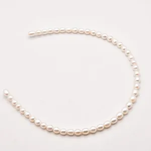 Natural freshwater pearl headband simple handmade hair accessory elegant versatile style