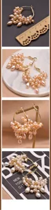 Eintauchen in Eleganz mit diesen natürlichen Perlen-Creolen und edlen Vintage Quasten-Details.
