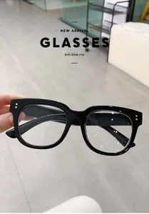 Lunettes carrees anti lumiere bleue tendance pour femme homme monture optique transparente