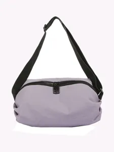 Women fashion nylon crossbody bag casual light purple crescent shoulder bag daily use