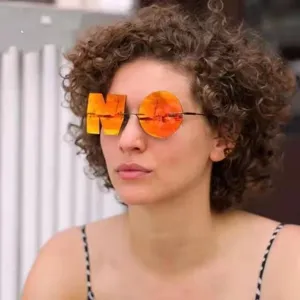 Europäische amerikanische Mode lustige NO Sonnenbrille Party unregelmäßige rahmenlose Brille