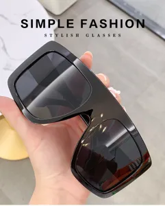 Detail view of oversized shield sunglasses for men and women fashion eyewear showcase