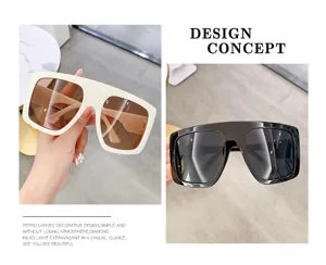 Oversized shield sunglasses detail, large frame fashion sun glasses for all seasons.
