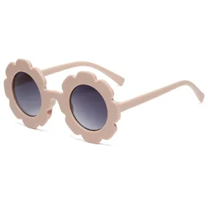 Kids flower sunglasses cute jelly color baby sun glasses trendy children eyewear summer beach