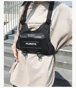 Taktische Brusttasche, multifunktionale Streetwear Hip-Hop Gurt Tasche für Outdoor Wandern.