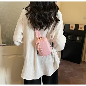 Stylish plaid chest bag for women, perfect for sports, travel and casual daily wear.
