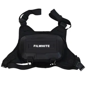 Taktische Brusttasche für Outdoor Wandern, multifunktionale schwarze Streetwear Weste.