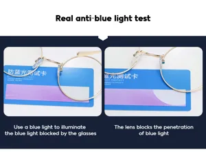 Gafas redondas de metal anti luz azul estilo estudiante montura optica casual
