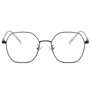 Moderne unregelmäßige Blaulichtfilter Brille, koreanischer Stil Metall optische Brille Alltag.
