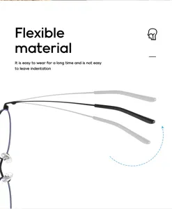 Flexibles Metallbrillengestell mit langlebigen Bügeln für bequemen Alltagssitz ohne Druck.