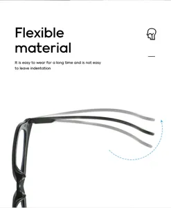 Flexibel blauwlichtfilter brilmontuur met veerpoten voor comfortabel dagelijks dragen.