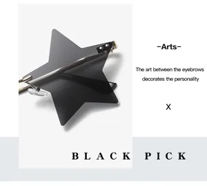 Stylish star-shaped rimless sunglasses with grey lenses, perfect novelty eyewear for fashion.