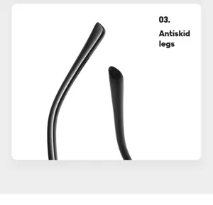 Gedetailleerd overzicht van zwarte glanzende anti-slip brillenpootjes frame accessoire close-up