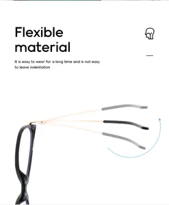 Blue light blocking cat eye glasses with flexible TR and metal frame for daily wear and computer.