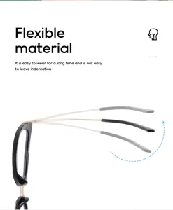 Flexible TR90 Metall Blaulichtfilter Katzenauge Brille Buegel Flexibilitaet Detail.