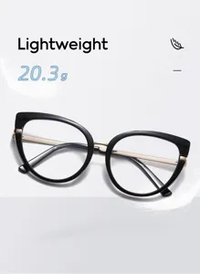 Detailansicht der leichten schwarz goldenen Katzenaugen Blaulichtfilter Brille Fassung.