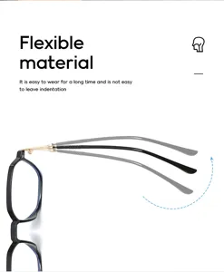 Detailansicht der flexiblen Blaulichtfilter Brillenbügel, langlebiger und bequemer Rahmen.